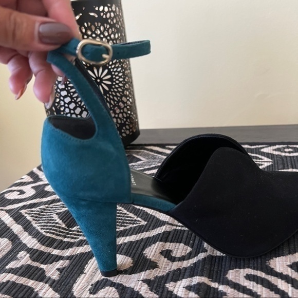 24. Hudson London Womens Dress Shoes Ankle Strap Color-blocked Sz 38 EU / 7 US - Picture 5 of 11